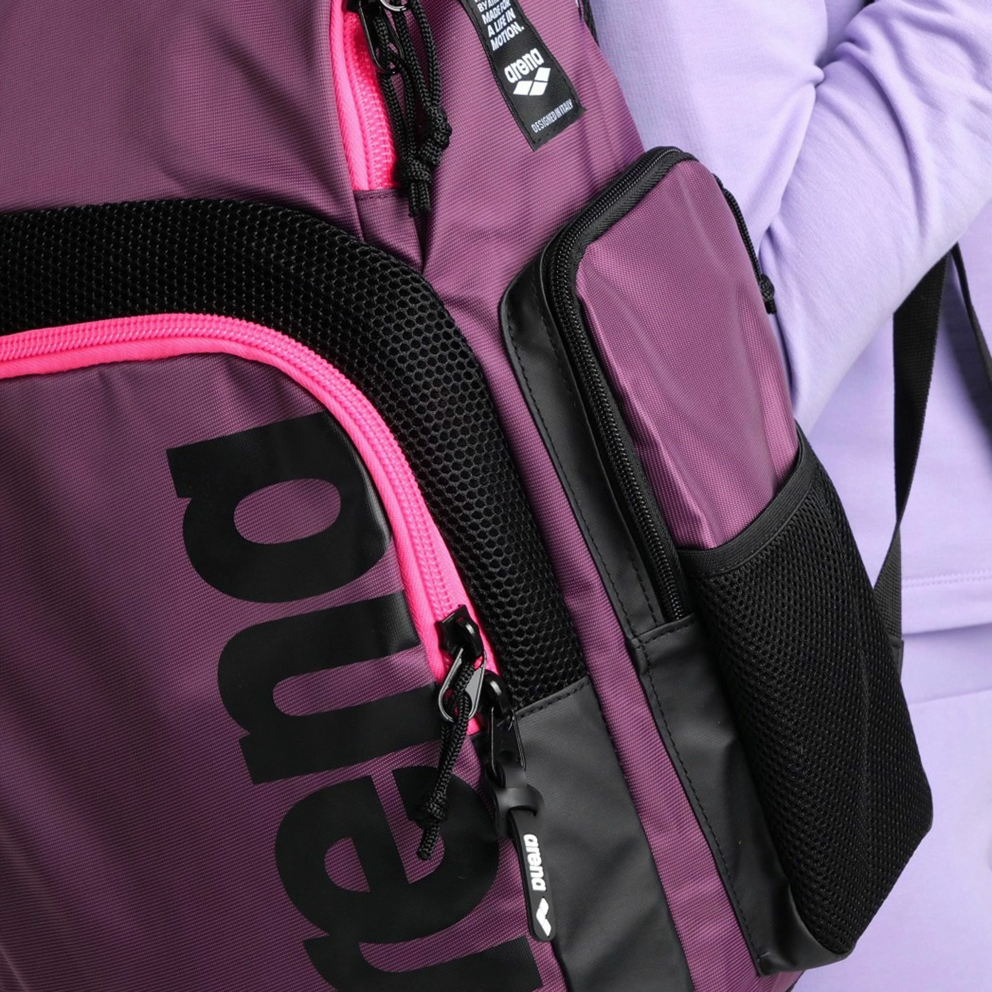 Arena Spiky III Rucksack 35 Violett - Rosa - Schwarz 7 Arena Spiky III Rucksack 35 Violett - Rosa - Schwarz – Bild 5