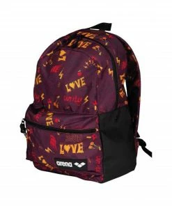 Arena Team 30 Allover Rucksack Bordeaux Rot - Gelb - Rot - Schwarz