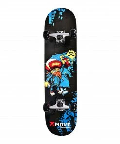 Move Eighties 31" Skateboard Kinder Schwarz - Blau - Rot