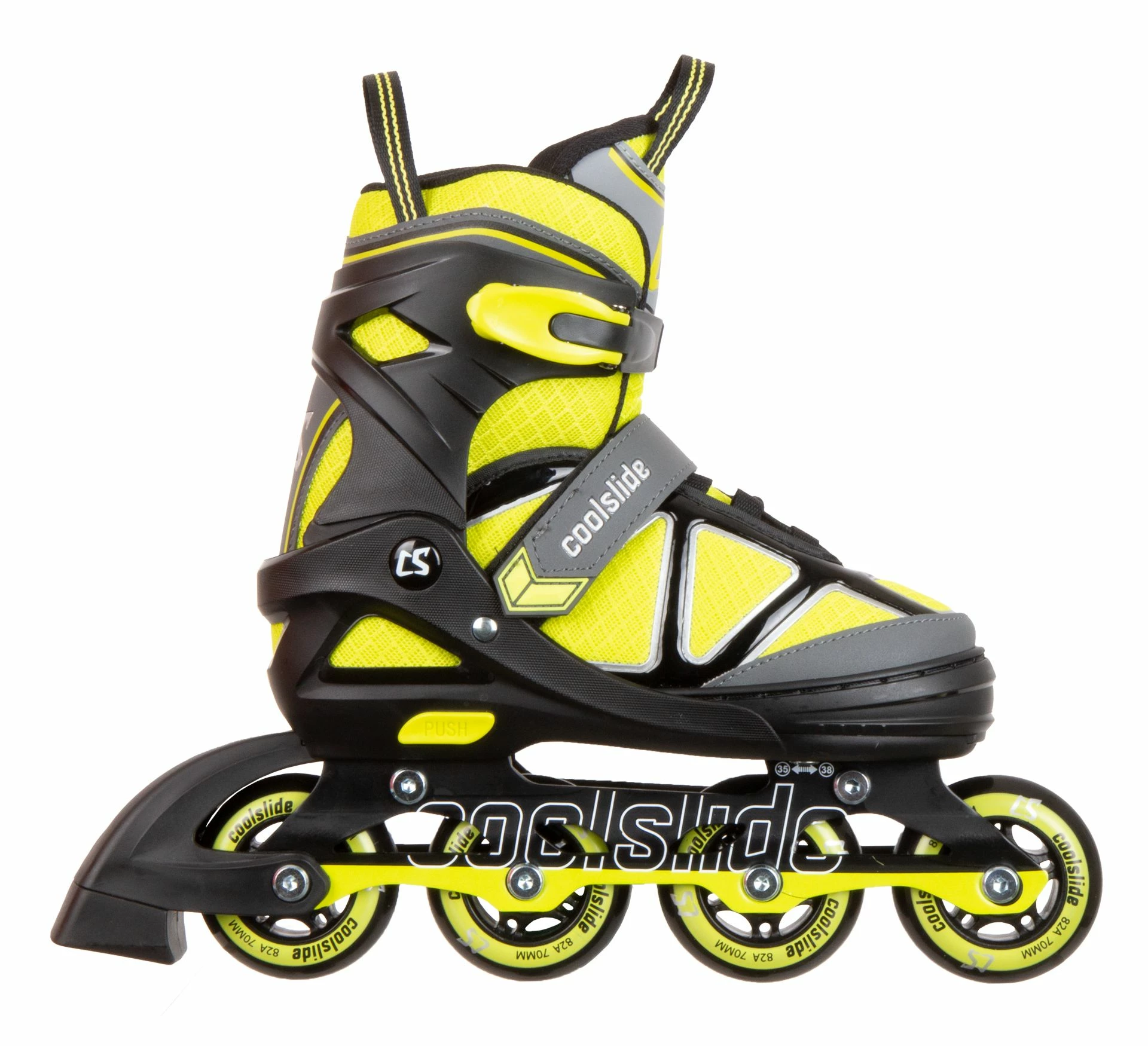 Coolslide Butters Inline Skates Für Kinder (verstellbar) Gelb - Schwarz 3 Coolslide Butters Inline Skates Für Kinder (verstellbar) Gelb - Schwarz