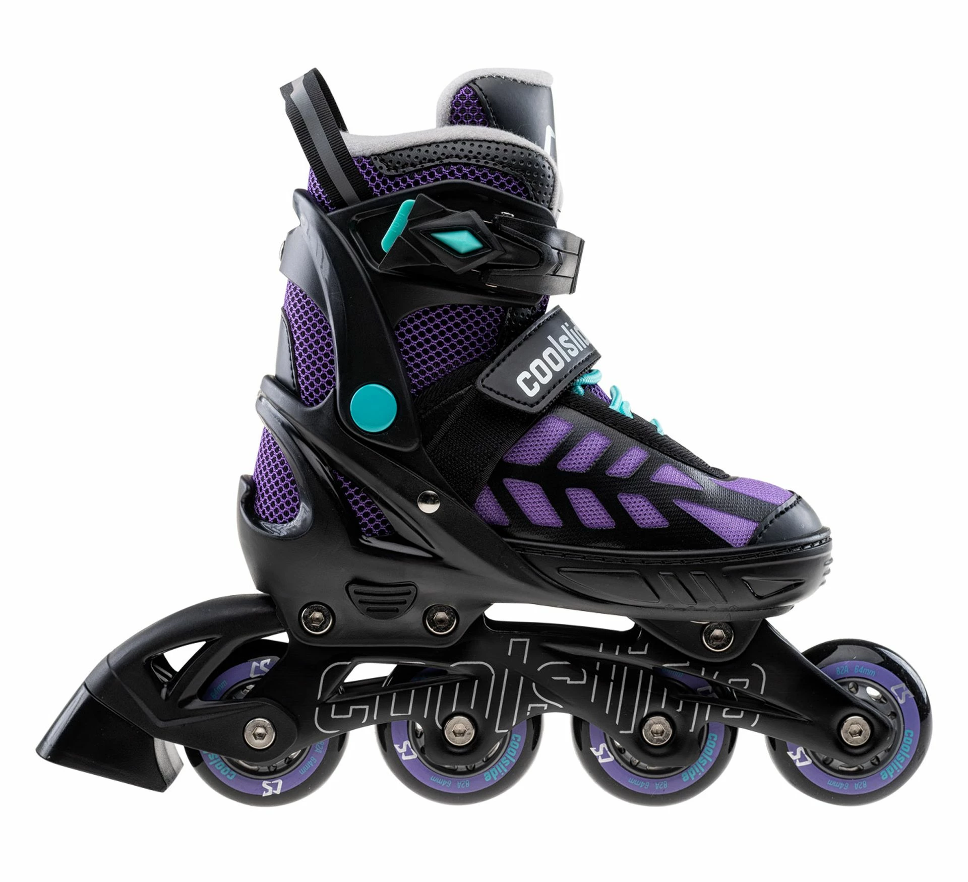 Coolslide Wonton Inline Skates Für Kinder (verstellbar) Schwarz - Violett 3 Coolslide Wonton Inline Skates Für Kinder (verstellbar) Schwarz - Violett