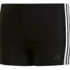 Adidas Fitness 3-Stripes Schwimmshort Kinder Schwarz - Weiß -Adidas-Shop FITNESS 3 STRIPES SWIM BOXER BOYS 1