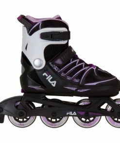 Fila X-One Skate Kinder Schwarz - Rosa - Violett - Weiß