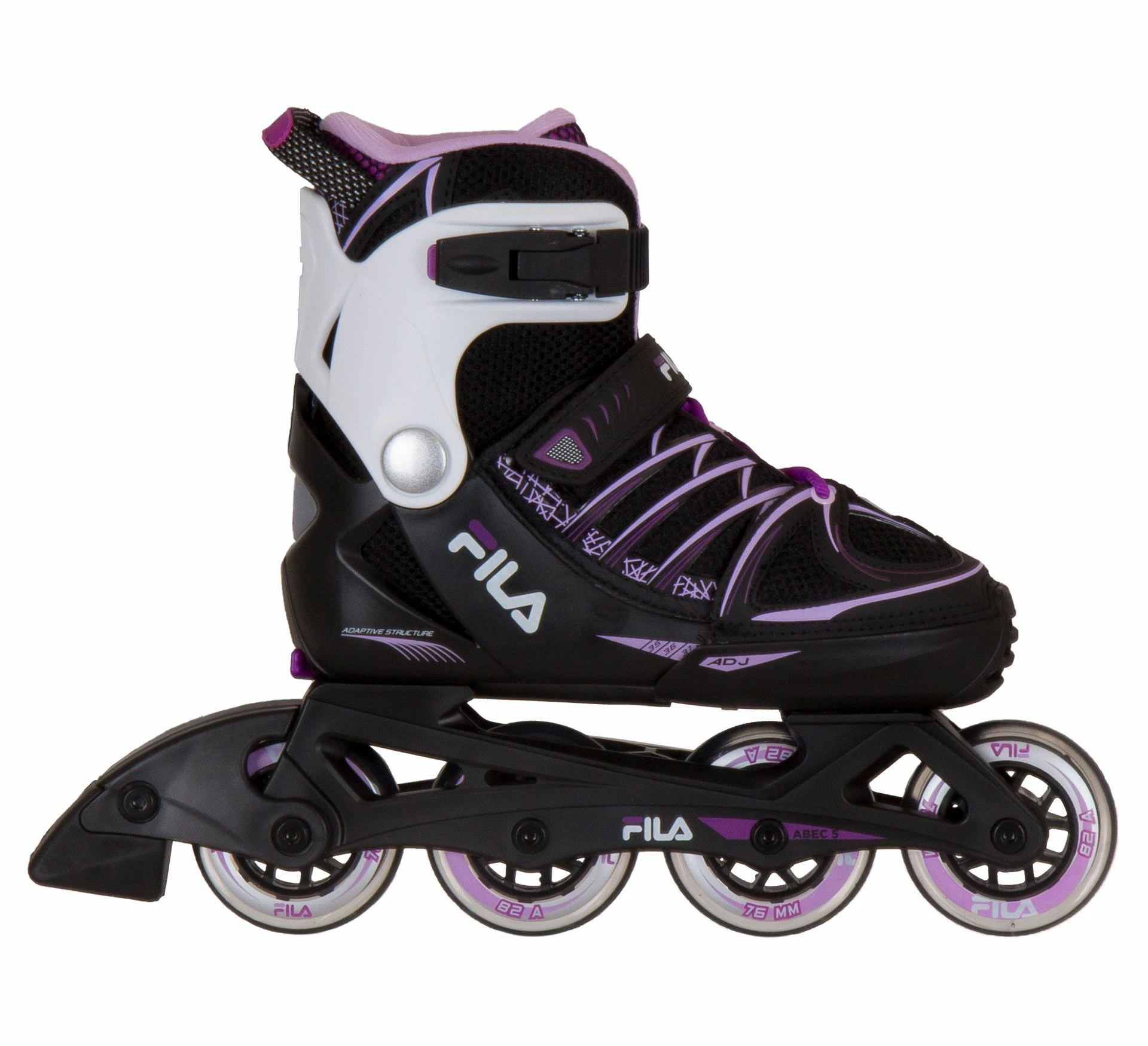 Fila X-One Skate Kinder Schwarz - Rosa - Violett - Weiß 3 Fila X-One Skate Kinder Schwarz - Rosa - Violett - Weiß