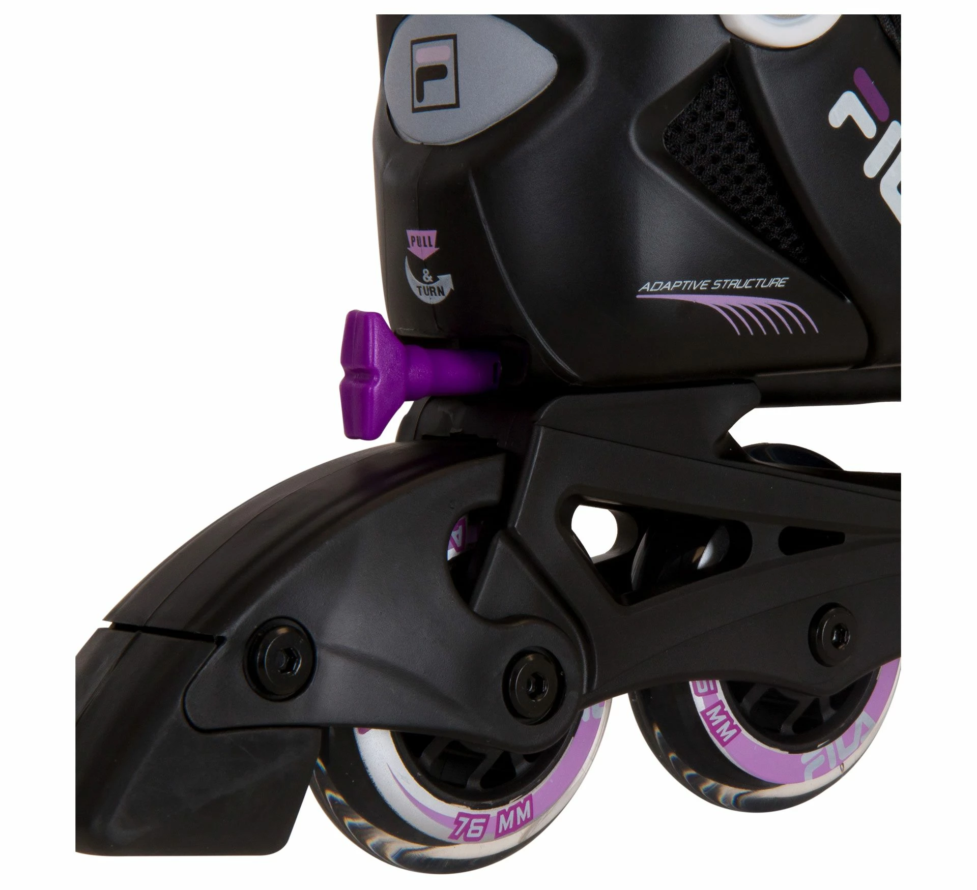 Fila X-One Skate Kinder Schwarz - Rosa - Violett - Weiß 7 Fila X-One Skate Kinder Schwarz - Rosa - Violett - Weiß – Bild 5