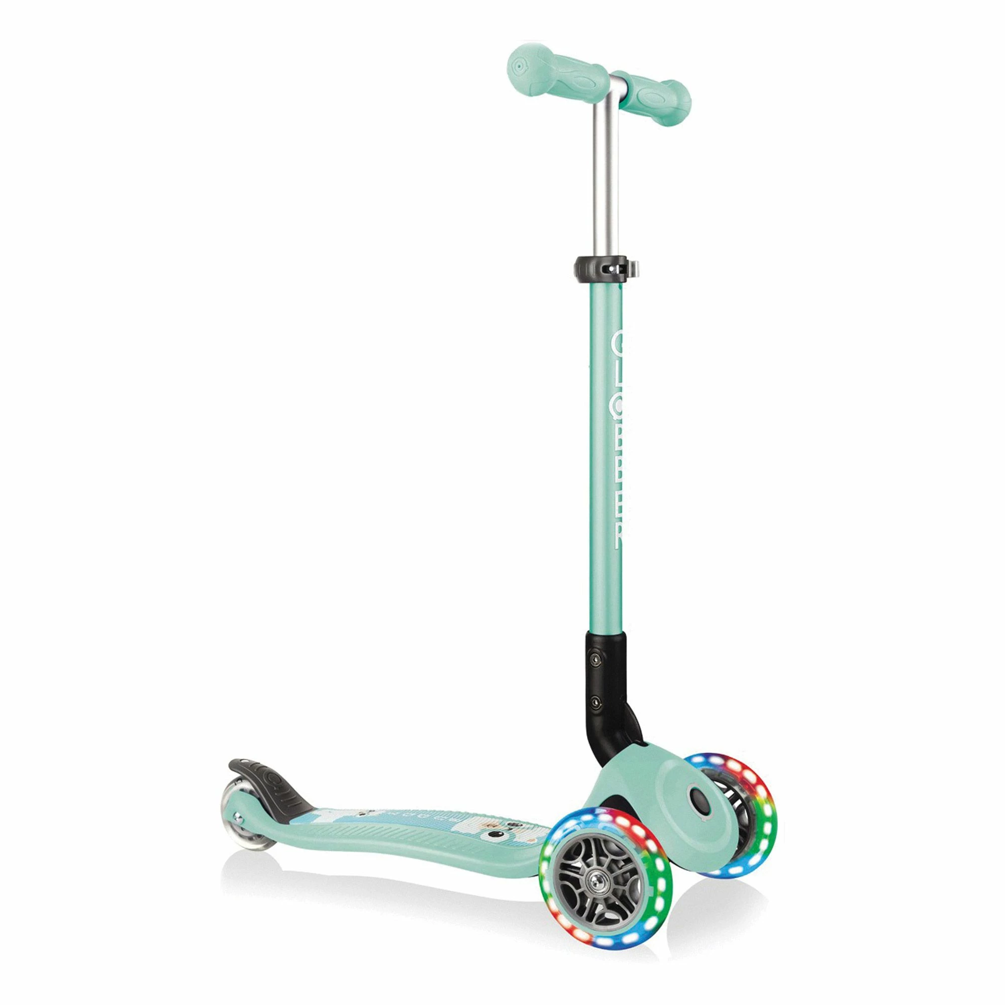 Globber Primo Foldable Fantasy Lights Roller Kinder Mint Grün 3 Globber Primo Foldable Fantasy Lights Roller Kinder Mint Grün