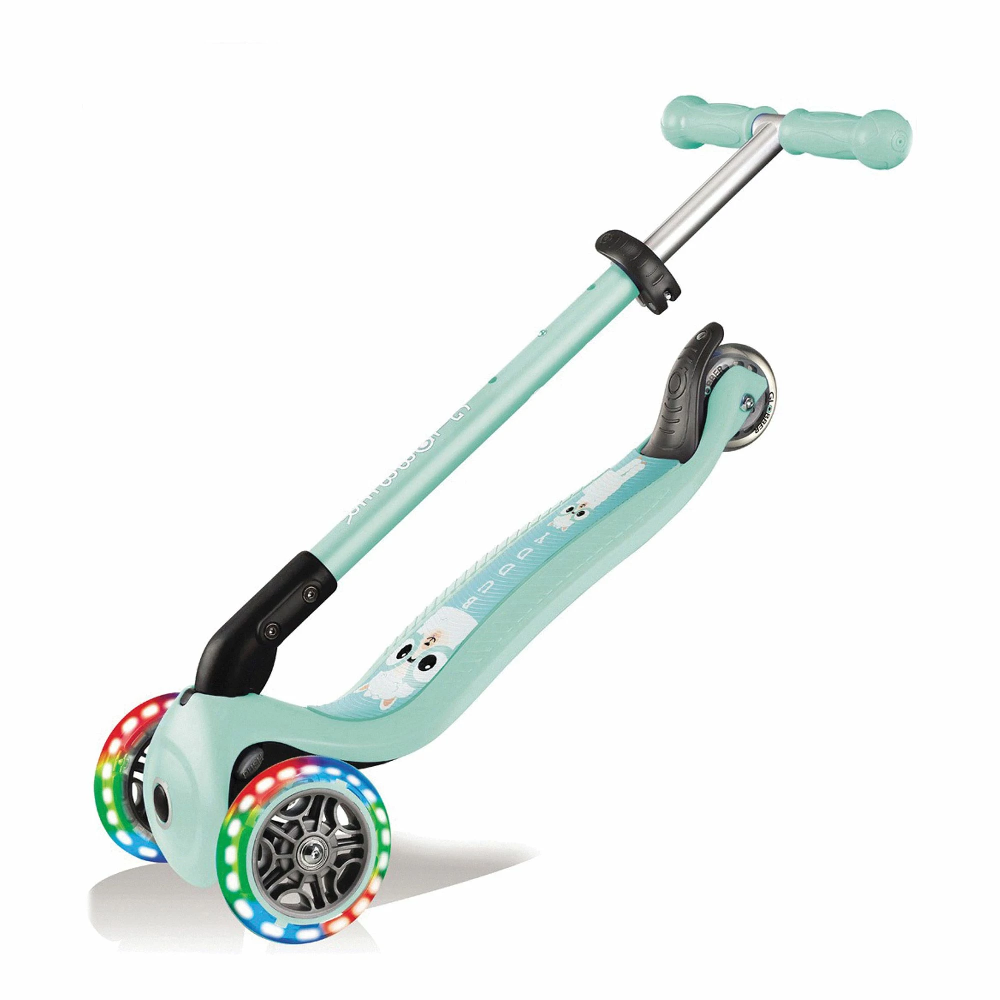 Globber Primo Foldable Fantasy Lights Roller Kinder Mint Grün 4 Globber Primo Foldable Fantasy Lights Roller Kinder Mint Grün – Bild 2