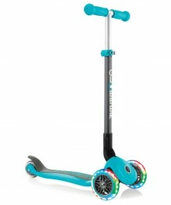 Globber Primo Lights Foldable Tri-Scooter Grün - Schwarz