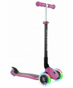 Globber Primo Lights Foldable Tri-Scooter Rosa - Schwarz