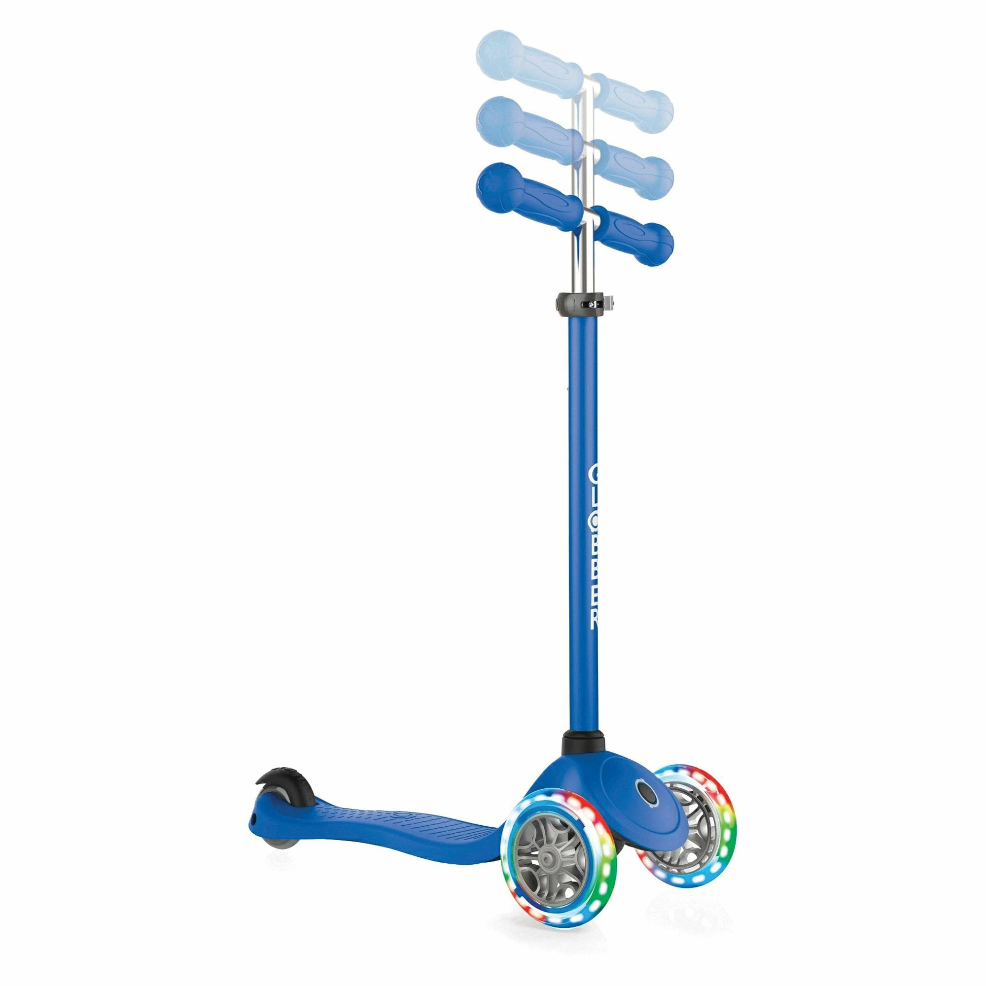 Globber Primo V2 Lights Foldable Tri-Scooter Blau 4 Globber Primo V2 Lights Foldable Tri-Scooter Blau – Bild 2