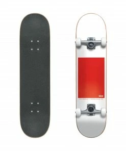 Globe G0 Block Serif Skateboard Schwarz - Weiß - Rot - Braun