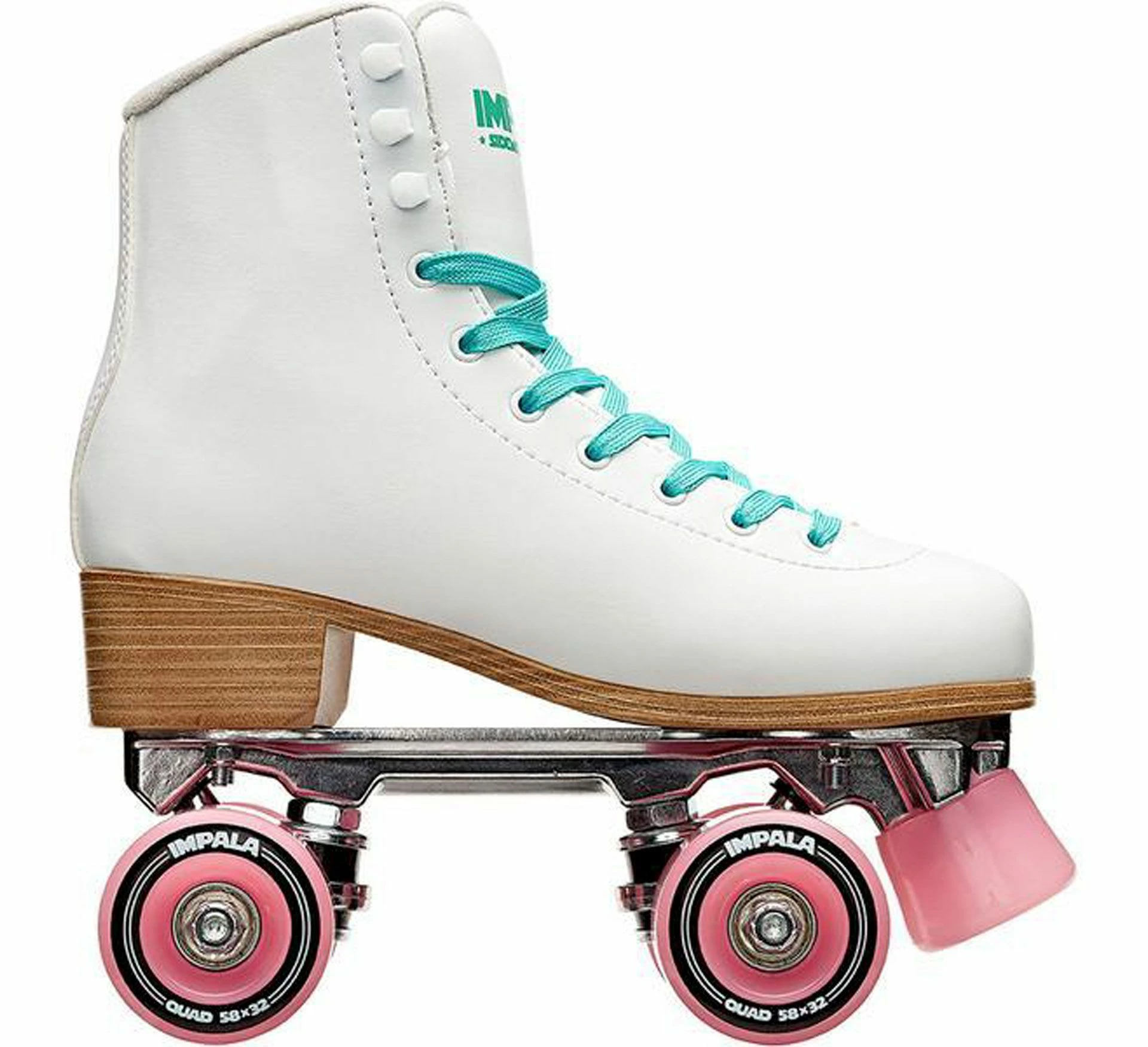 Impala Rollerskate Senior Weiß - Grün - Rosa 3 Impala Rollerskate Senior Weiß - Grün - Rosa