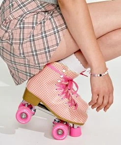 Impala Tartan Rollerskate Senior Rosa - Gelb - Weiß -Adidas-Shop Impala Tartan Rolschaats Senior 7