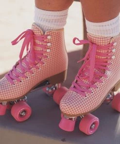 Impala Tartan Rollerskate Senior Rosa - Gelb - Weiß -Adidas-Shop Impala Tartan Rolschaats Senior 8