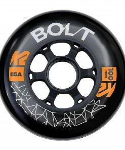 K2 Bolt 100mm Räder (4-pack) Schwarz - Silber - Orange