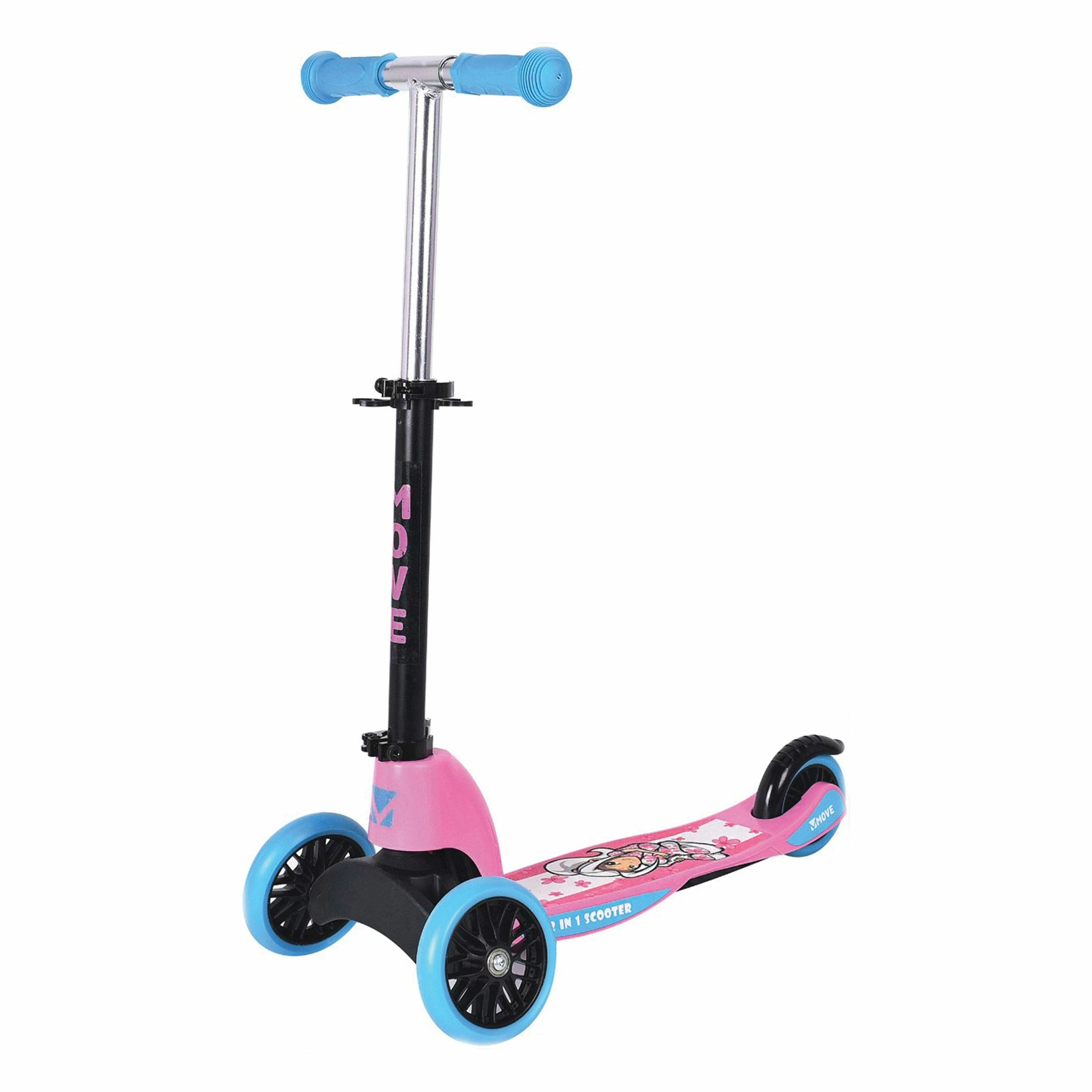Move 2-in-1 Flower Roller Kinder Schwarz - Rosa - Blau 3 Move 2-in-1 Flower Roller Kinder Schwarz - Rosa - Blau