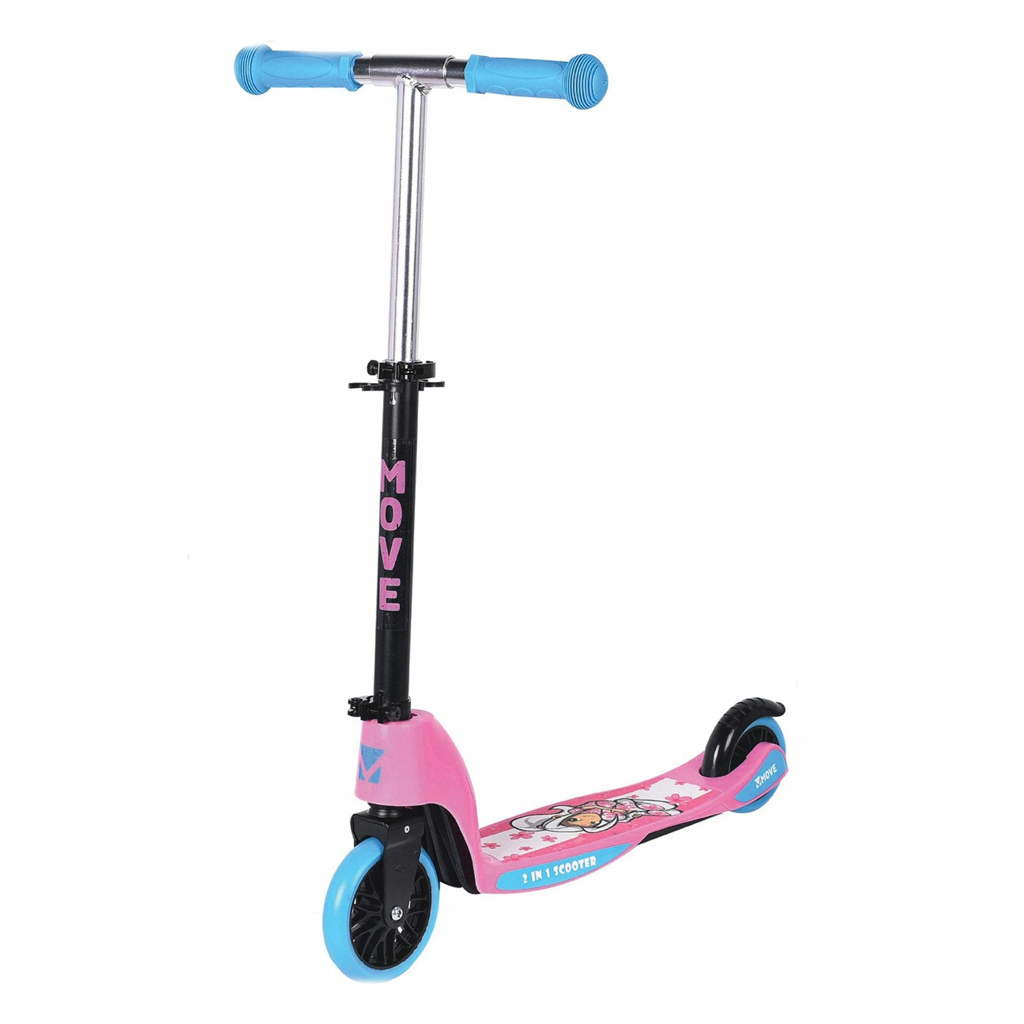 Move 2-in-1 Flower Roller Kinder Schwarz - Rosa - Blau 4 Move 2-in-1 Flower Roller Kinder Schwarz - Rosa - Blau – Bild 2