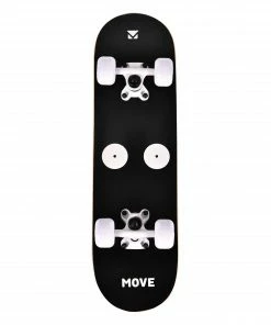 Move 24" Eyes Skateboard Schwarz - Weiß
