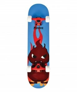 Move 31" Fire Skateboard Blau - Rot - Schwarz