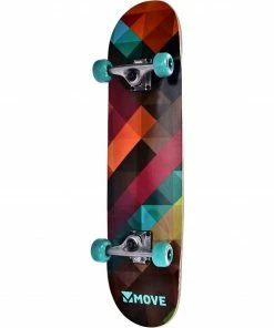 Move Black8Hole Cube Skateboard Kinder Schwarz - Hellblau