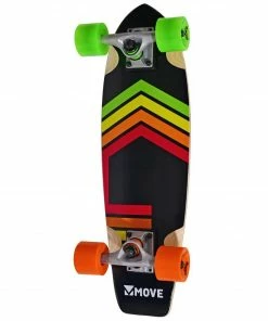 Move Cruiser Neon Skateboard Schwarz - Grün - Orange