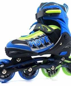Move Fast Boy Skates Kinder (verstellbar) Blau - Schwarz - Grün -Adidas-Shop Move Fast Boy Skates Junior verstelbaar 3 2