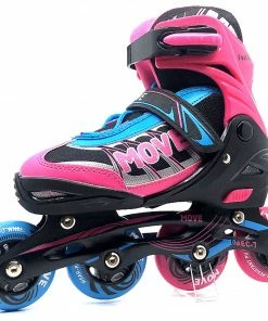 Move Fast Girl Skates Kinder (verstellbar) Rosa - Schwarz - Blau -Adidas-Shop Move Fast Girl Skates Junior verstelbaar 3 2