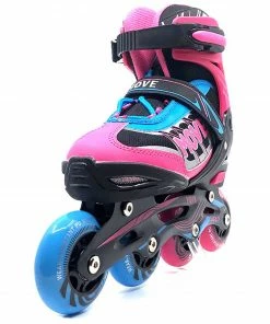 Move Fast Girl Skates Kinder (verstellbar) Rosa - Schwarz - Blau -Adidas-Shop Move Fast Girl Skates Junior verstelbaar 4 2
