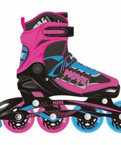 Move Fast Girl Skates Kinder (verstellbar) Rosa - Schwarz - Blau