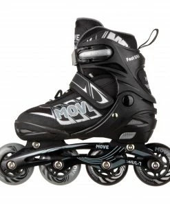 Move Fast Uni Skates Kinder (verstellbar) Schwarz - Silber