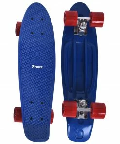 Move Old Skool Retro 22" Cruiser Skateboard Blau