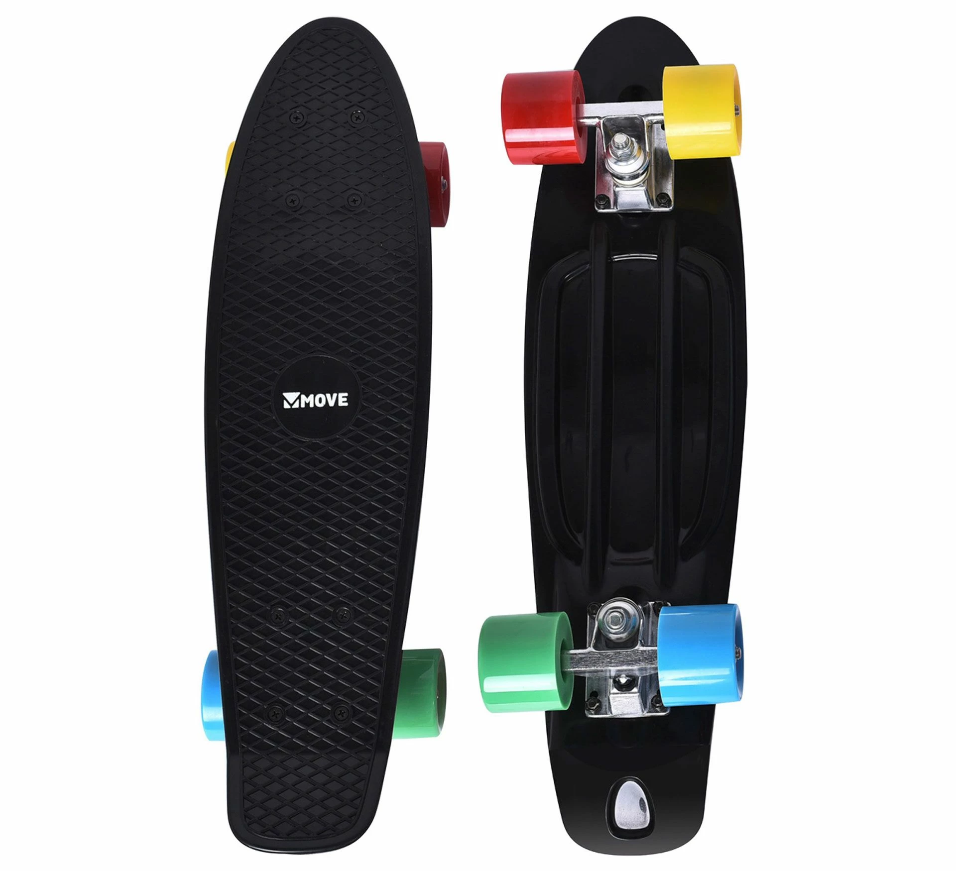 Move Old Skool Retro 22" Cruiser Skateboard Schwarz 3 Move Old Skool Retro 22" Cruiser Skateboard Schwarz