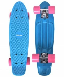 Move Old Skool Retro 22" Cruiser Skateboard Hellblau