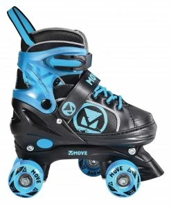 Move Quad Disco Roller Skates Kinder Schwarz - Blau