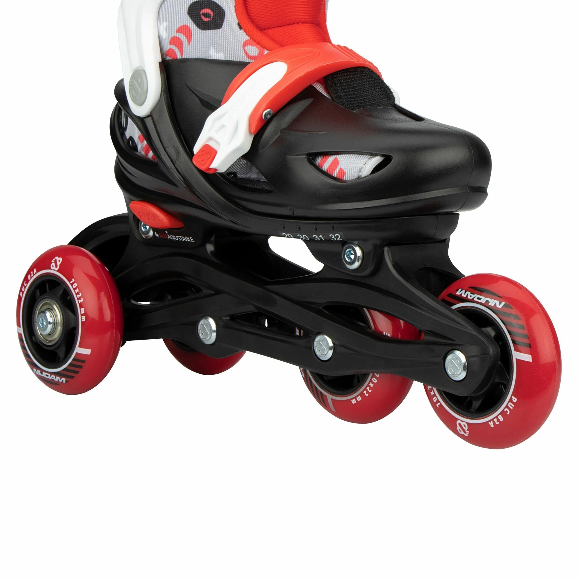 Nijdam 3-in-1 Street Shift Skate Kinder (verstellbar) Schwarz - Rot - Grau 13 Nijdam 3-in-1 Street Shift Skate Kinder (verstellbar) Schwarz - Rot - Grau – Bild 11