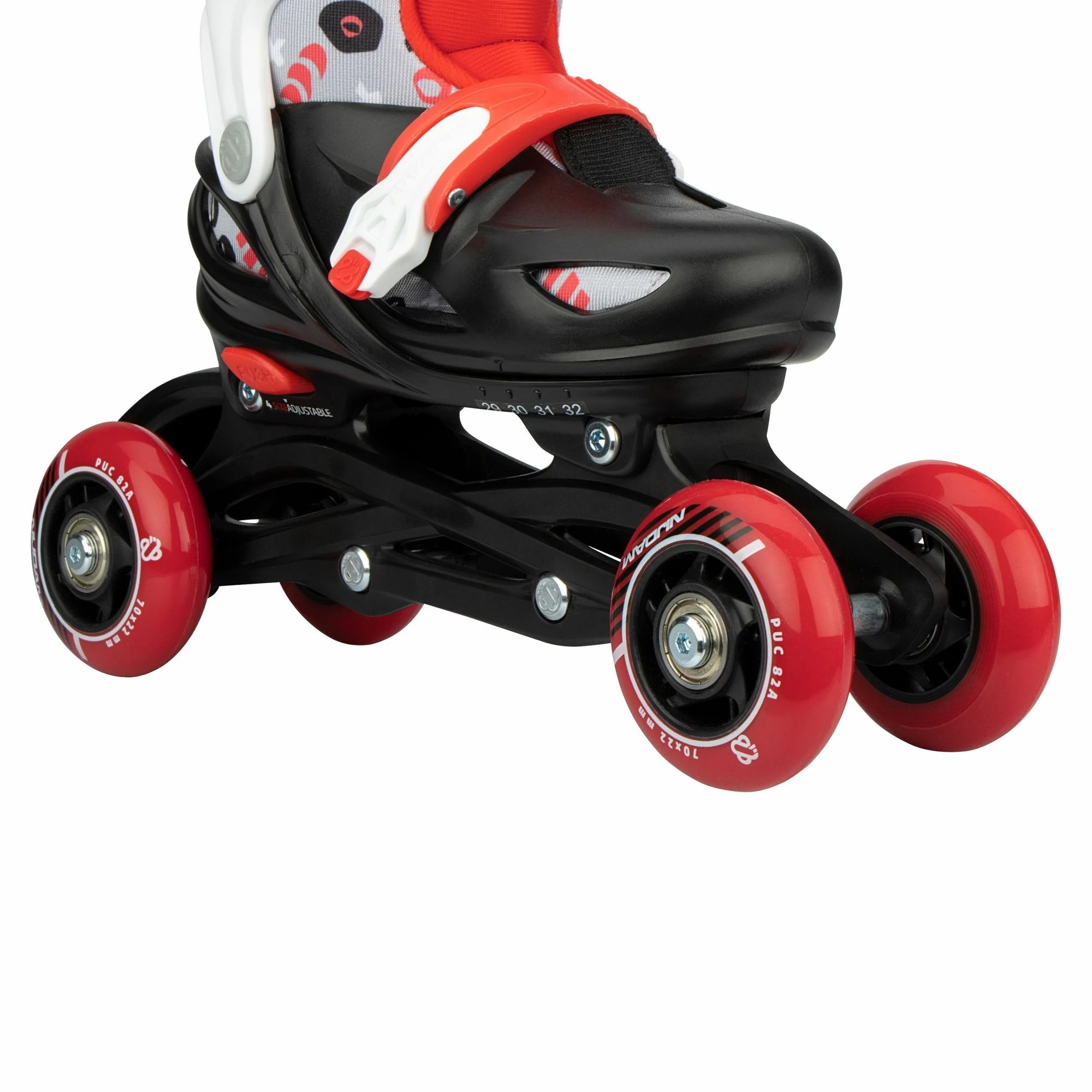 Nijdam 3-in-1 Street Shift Skate Kinder (verstellbar) Schwarz - Rot - Grau 10 Nijdam 3-in-1 Street Shift Skate Kinder (verstellbar) Schwarz - Rot - Grau – Bild 8