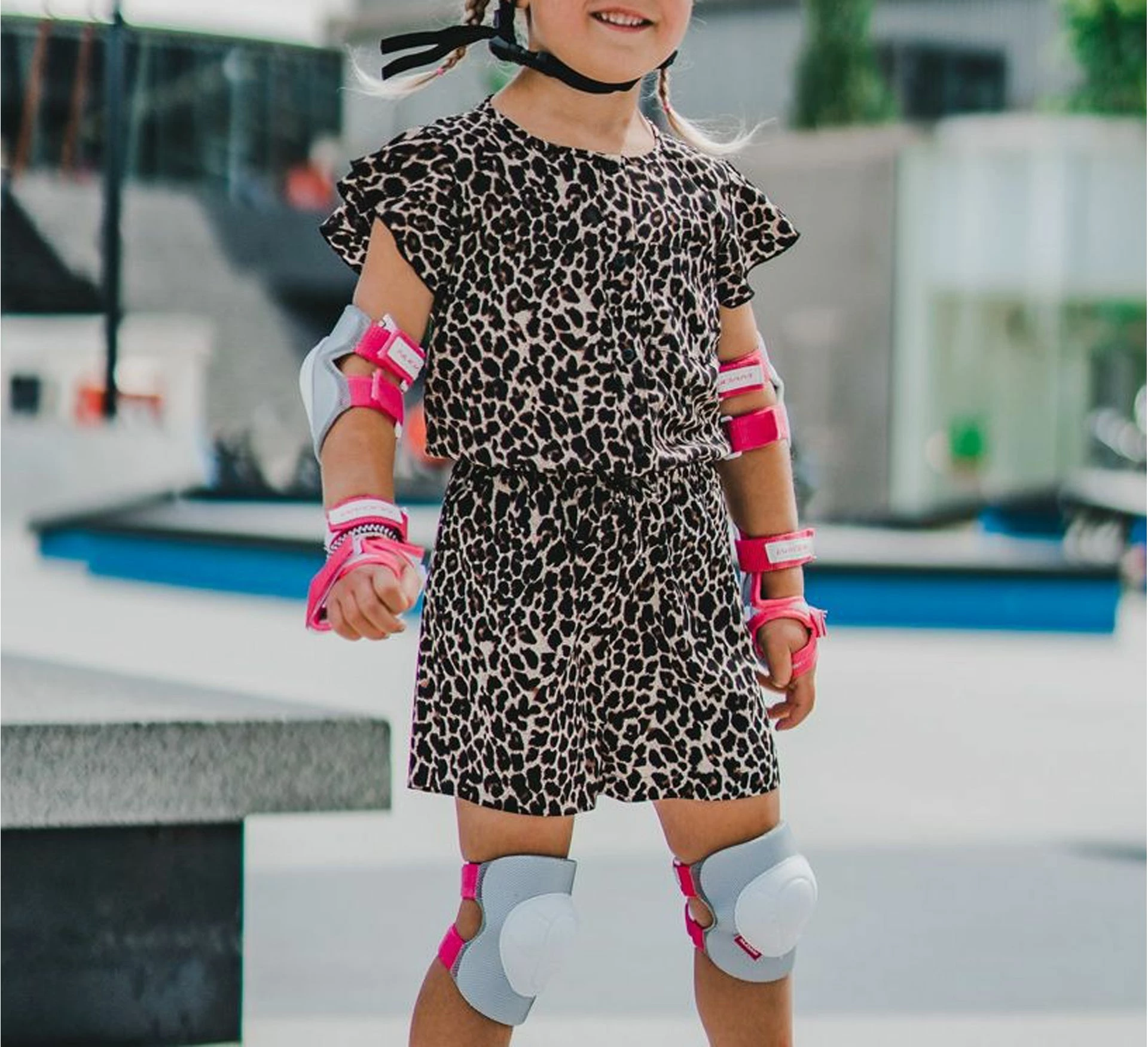 Nijdam Schutzset Kinder Weiß - Grau - Rosa 4 Nijdam Schutzset Kinder Weiß - Grau - Rosa – Bild 2