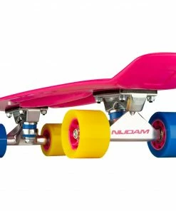 Nijdam FlipGrip Punky Power Skateboard Rosa - Blau - Gelb -Adidas-Shop Nijdam FlipGrip Punky Power Skateboard 3 2