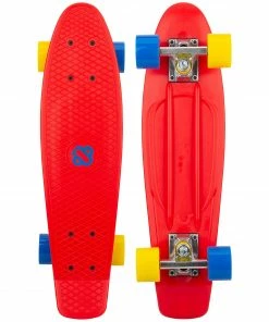 Nijdam FlipGrip Sunset Cruiser Skateboard Rot - Blau - Gelb