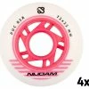Nijdam Inline Skate Räder 72mm (4-pack) Weiß - Rosa