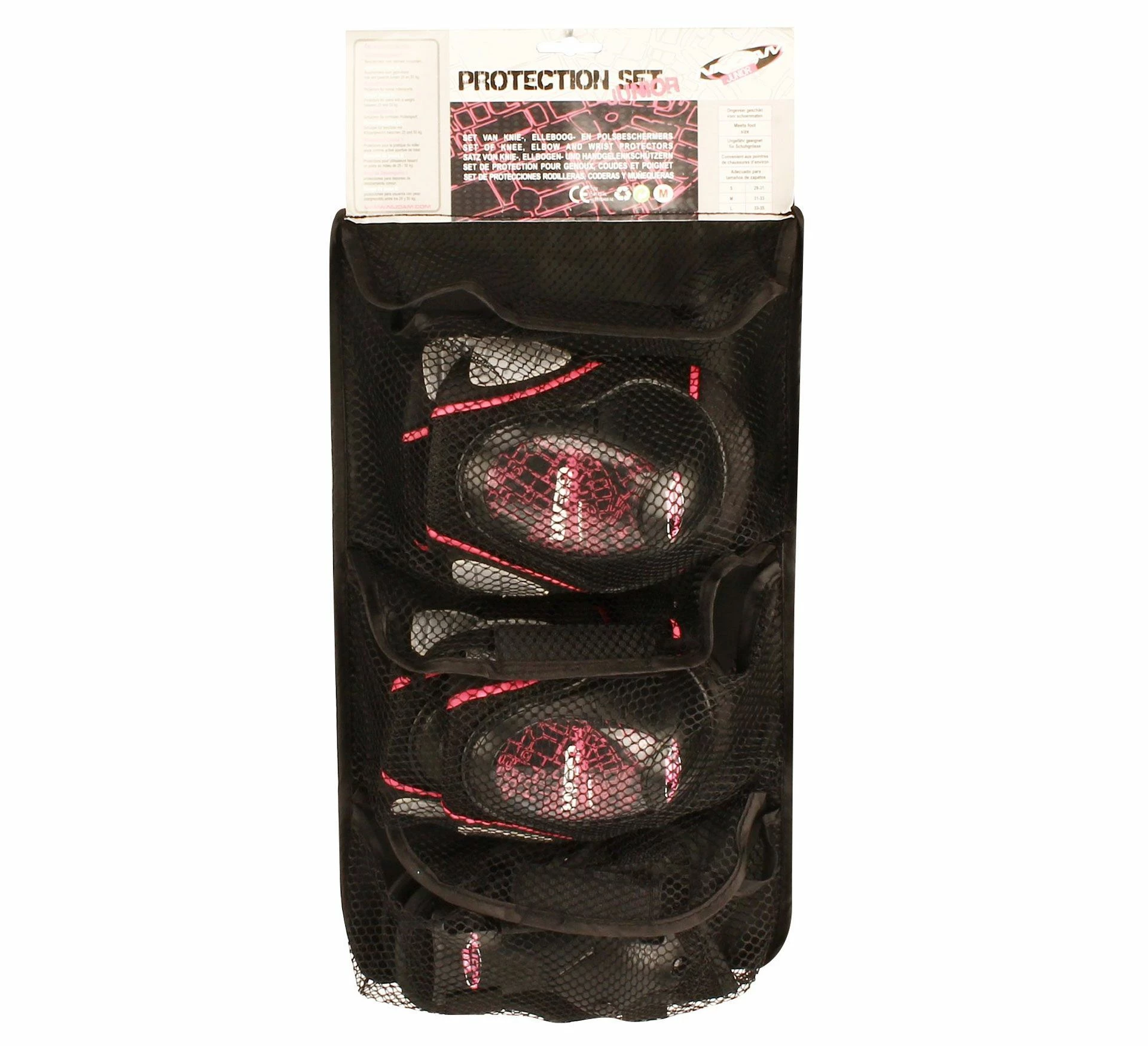 Nijdam Protection Set Junior Schwarz - Rosa 4 Nijdam Protection Set Junior Schwarz - Rosa – Bild 2