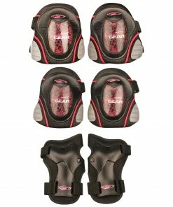 Nijdam Protection Set Junior Schwarz - Rosa