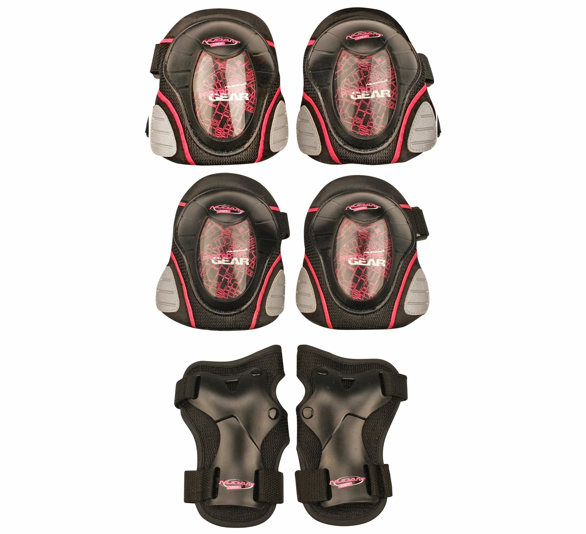 Nijdam Protection Set Junior Schwarz - Rosa 3 Nijdam Protection Set Junior Schwarz - Rosa