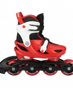 Nijdam Rad Racer Skate Kinder (adjustable) Rot - Schwarz - Weiß