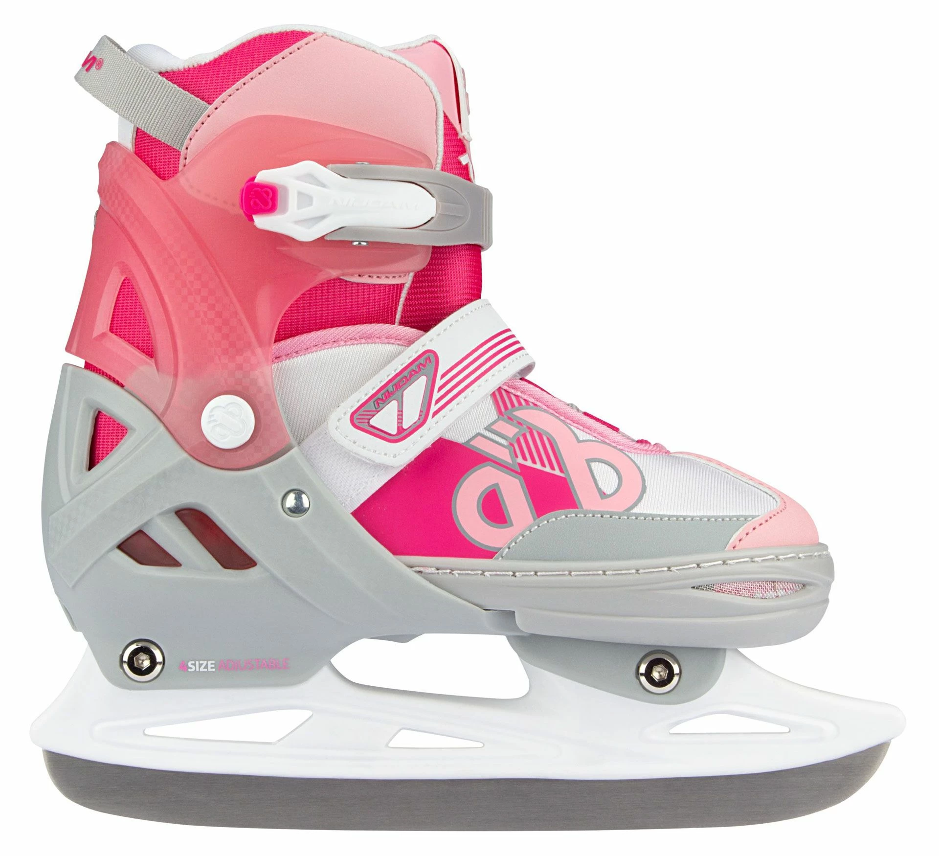 Nijdam Skate/Schaats Combo Bold Berry Jr Rosa - Weiß - Grau 5 Nijdam Skate/Schaats Combo Bold Berry Jr Rosa - Weiß - Grau – Bild 3