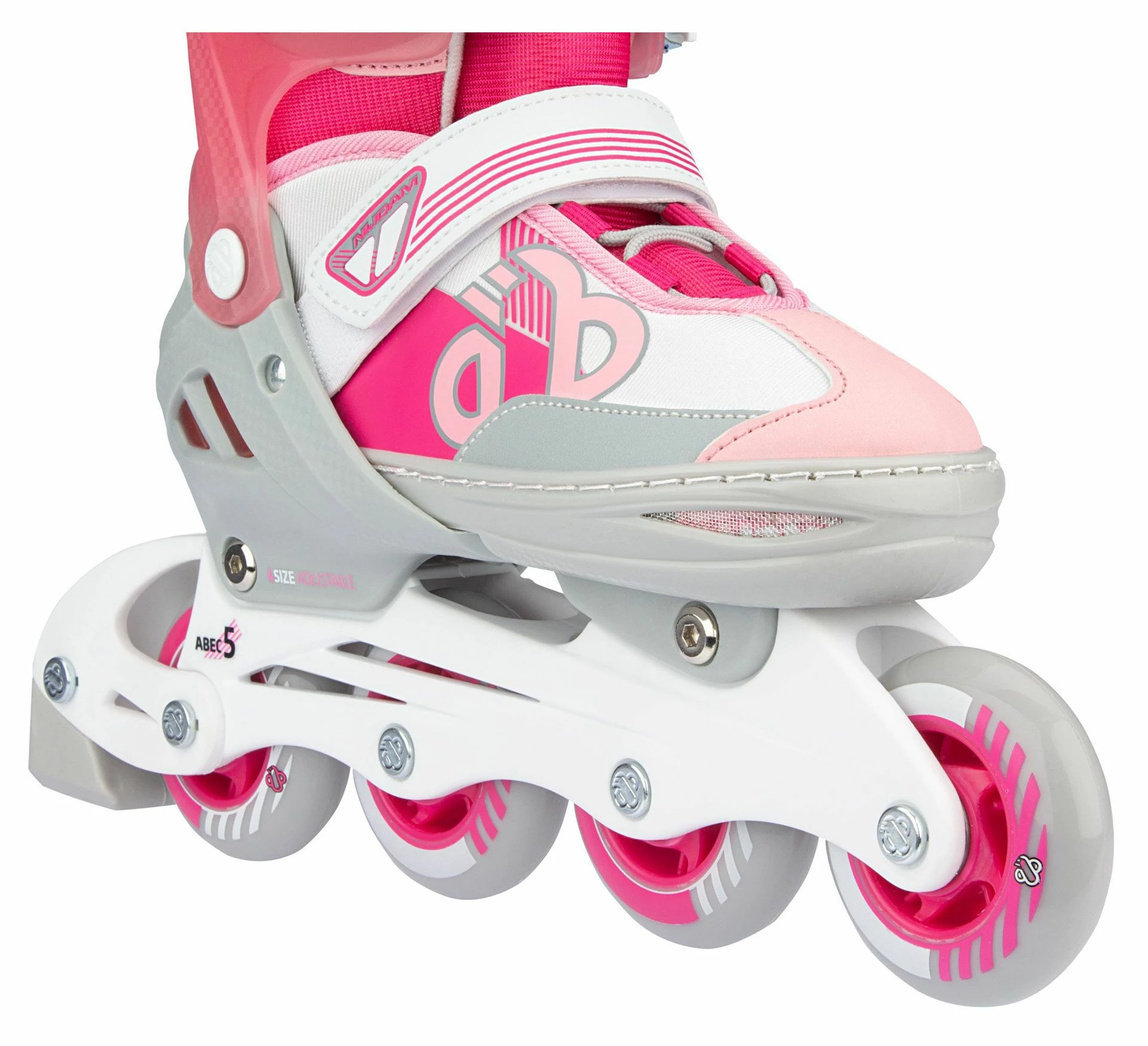 Nijdam Skate/Schaats Combo Bold Berry Jr Rosa - Weiß - Grau 7 Nijdam Skate/Schaats Combo Bold Berry Jr Rosa - Weiß - Grau – Bild 5