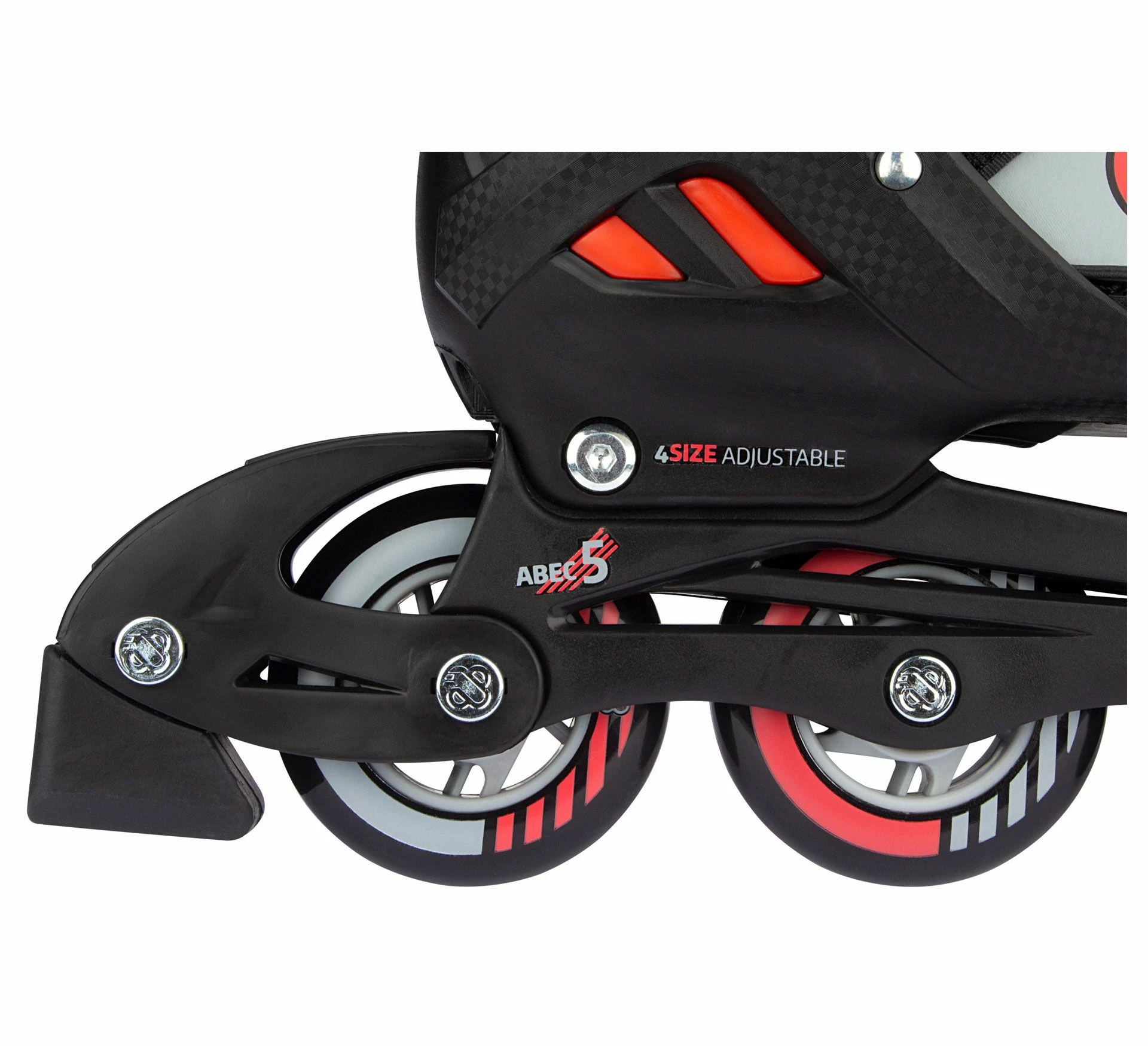 Nijdam Skate/Schaats Combo Red Raider Jr Schwarz - Rot - Grau 8 Nijdam Skate/Schaats Combo Red Raider Jr Schwarz - Rot - Grau – Bild 6