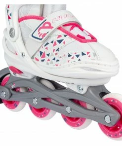 Nijdam White Wedge Skate Kinder Weiß - Rosa - Grau - Blau -Adidas-Shop Nijdam White Wedge Skate Junior 3 2