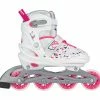 Nijdam White Wedge Skate Kinder Weiß - Rosa - Grau - Blau