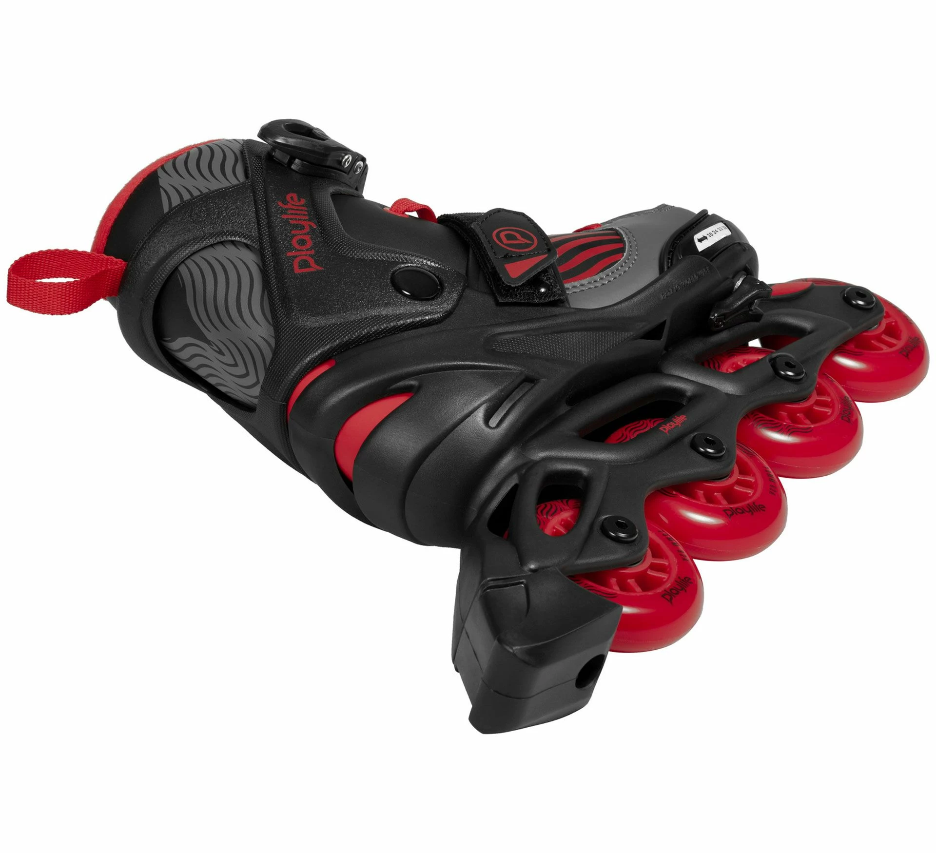 Playlife Dark Breeze Inline Skates Für Kinder (verstellbar) Schwarz - Rot - Grau 5 Playlife Dark Breeze Inline Skates Für Kinder (verstellbar) Schwarz - Rot - Grau – Bild 3